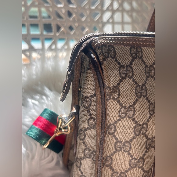 Gucci GG Supreme Ophidia Sherry Line crossbody tote Boston bag - Picture 9 of 16